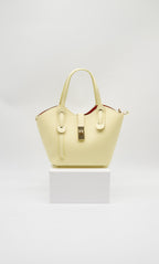 Bella Italian Leather Turn Clasp Bag