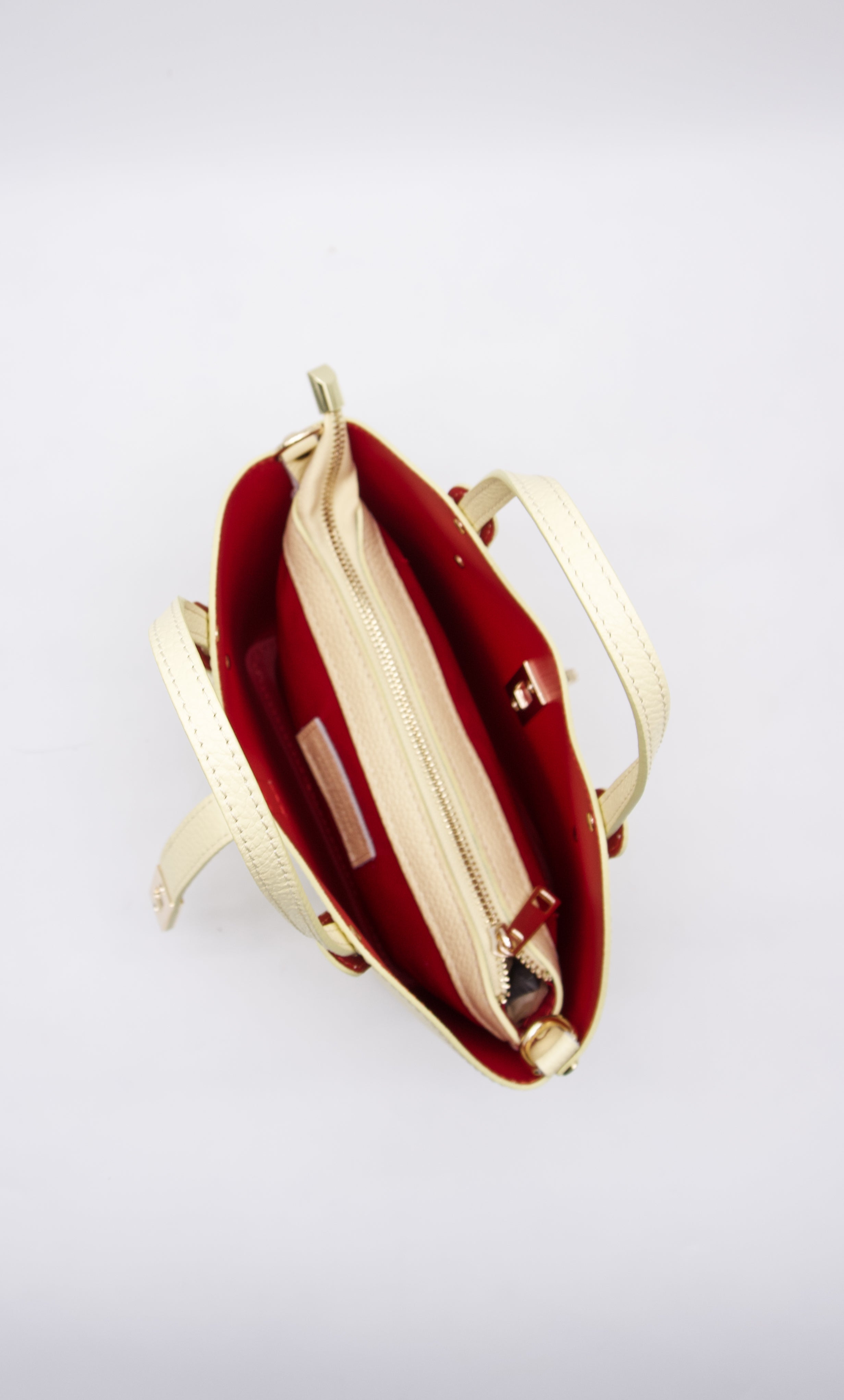 Bella Italian Leather Turn Clasp Bag