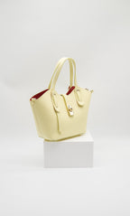 Bella Italian Leather Turn Clasp Bag