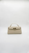 Vittoria Top Handle Turn Clasp Italian Leather Bag