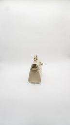 Vittoria Top Handle Turn Clasp Italian Leather Bag