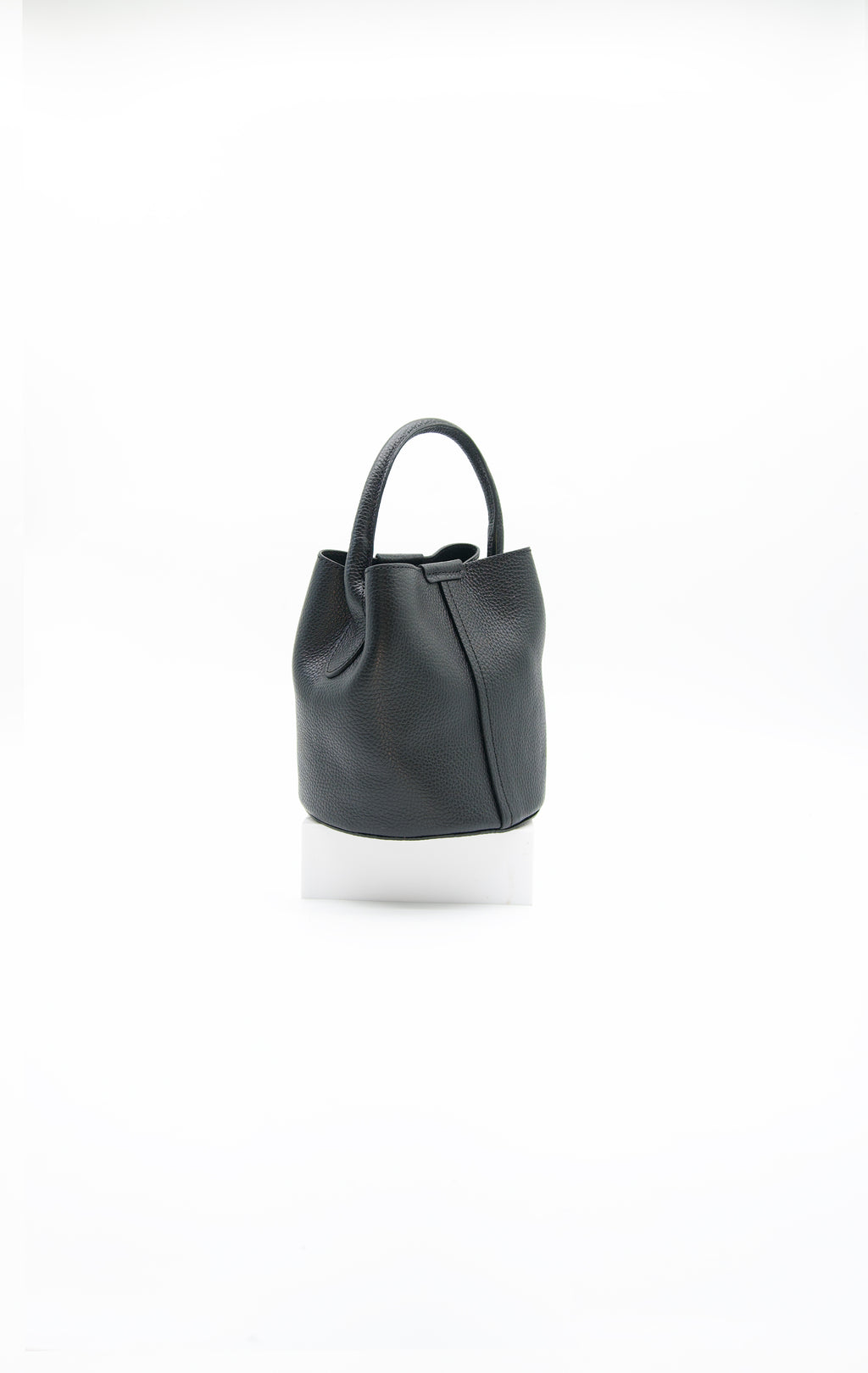 Gabriella Top Handle Italian Leather Bucket Bag