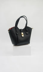 Bella Italian Leather Turn Clasp Bag