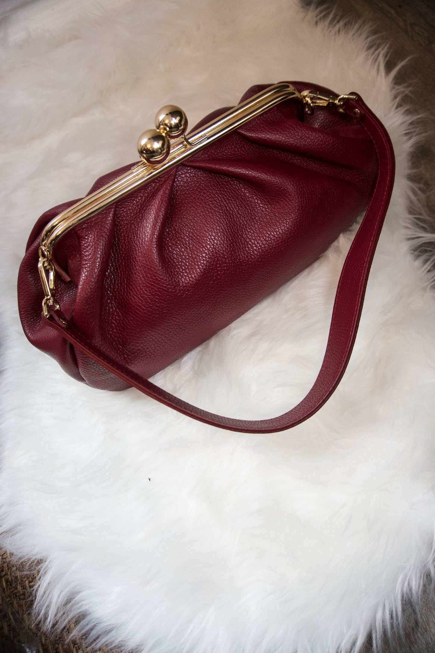 Carmella Oversized Kiss Lock Bag