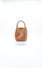Gabriella Top Handle Italian Leather Bucket Bag