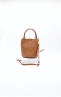 Gabriella Top Handle Italian Leather Bucket Bag