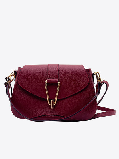 Ava Hardware Detail Leather Saddle Bag
