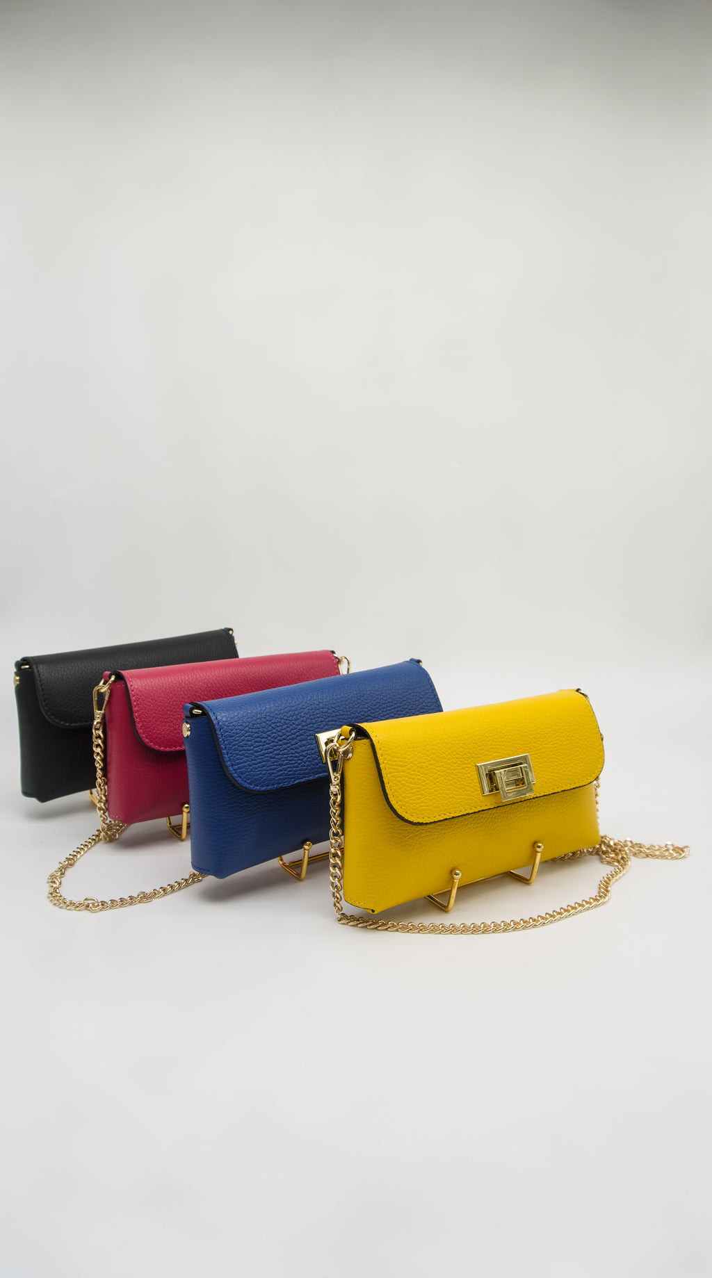 Rosetta Italian Leather Clutch Handbag