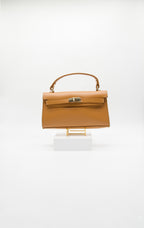Viola Top Handle Turn Clasp Italian Leather Bag