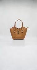 Bella Italian Leather Turn Clasp Bag