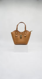 Bella Italian Leather Turn Clasp Bag