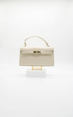 Viola Top Handle Turn Clasp Italian Leather Bag