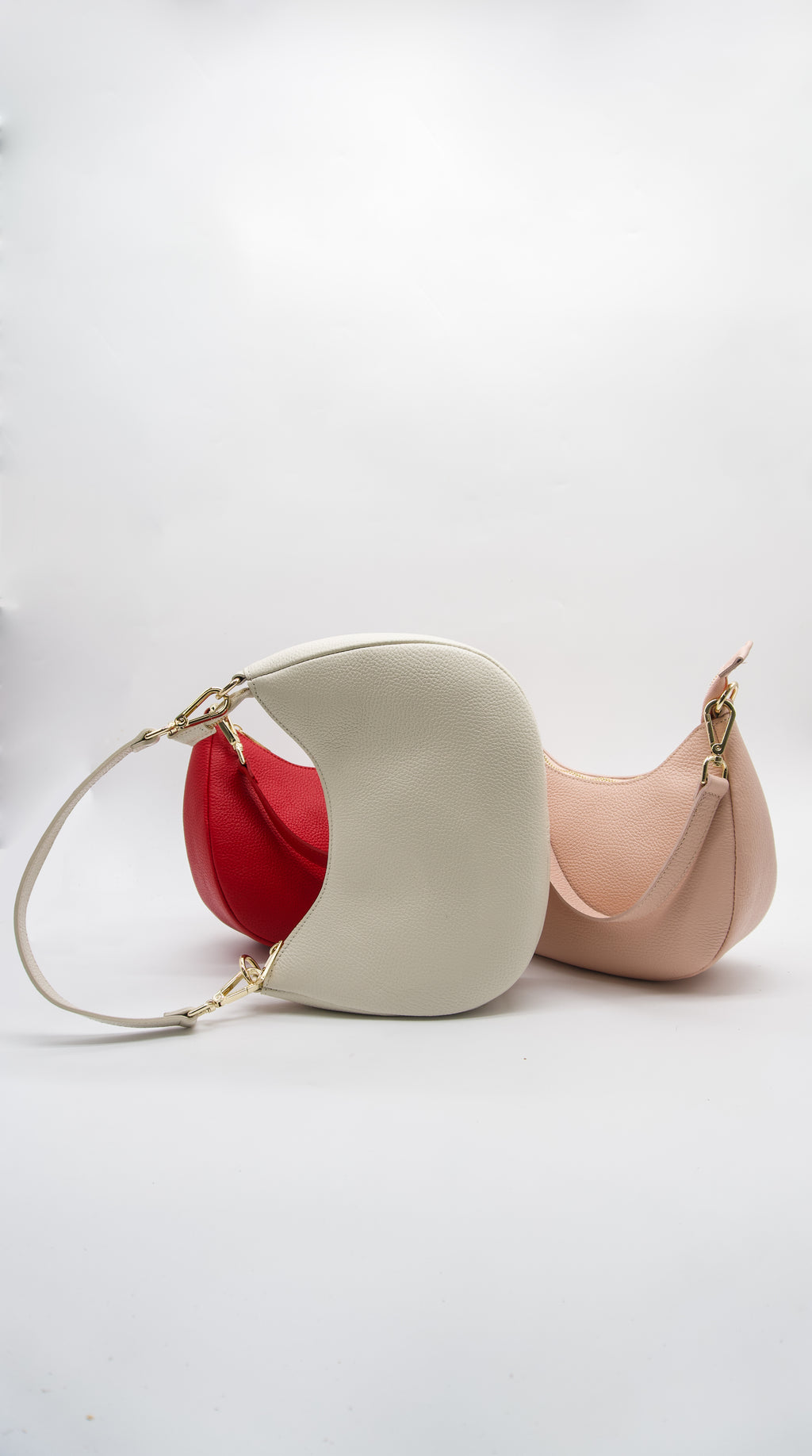 Lorenza Crescent Italian Leather Bag