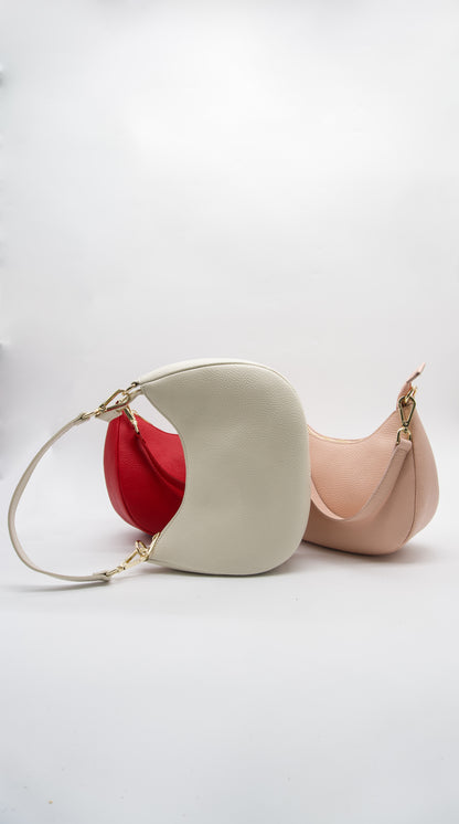 Lorenza Crescent Italian Leather Bag