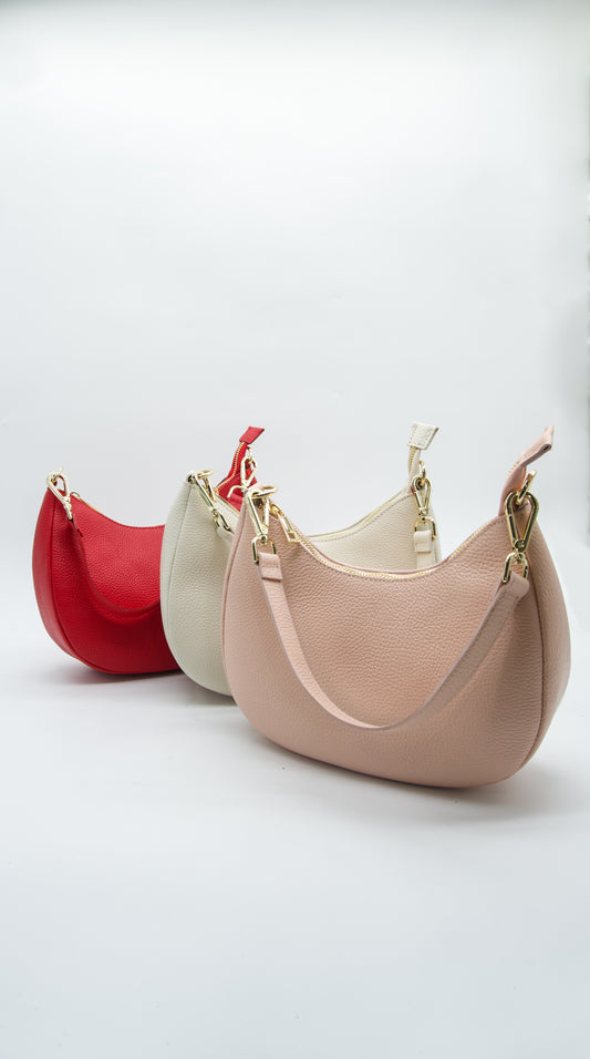 Lorenza Crescent Italian Leather Bag