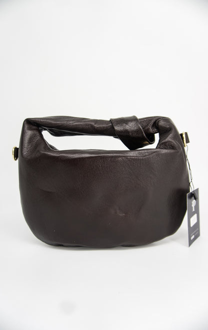 Ambra Sauvage Leather Crescent Handbag