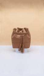 Eli Italian Leather Bucket Bag