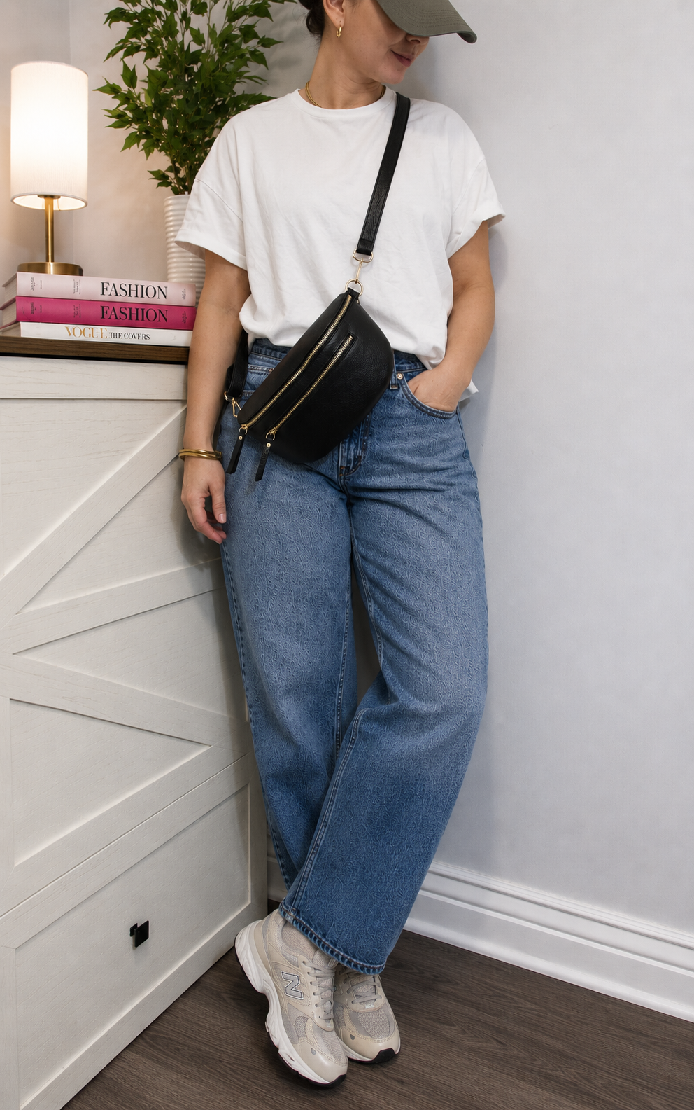 Italian Leather Zip Pocket Belt Bag