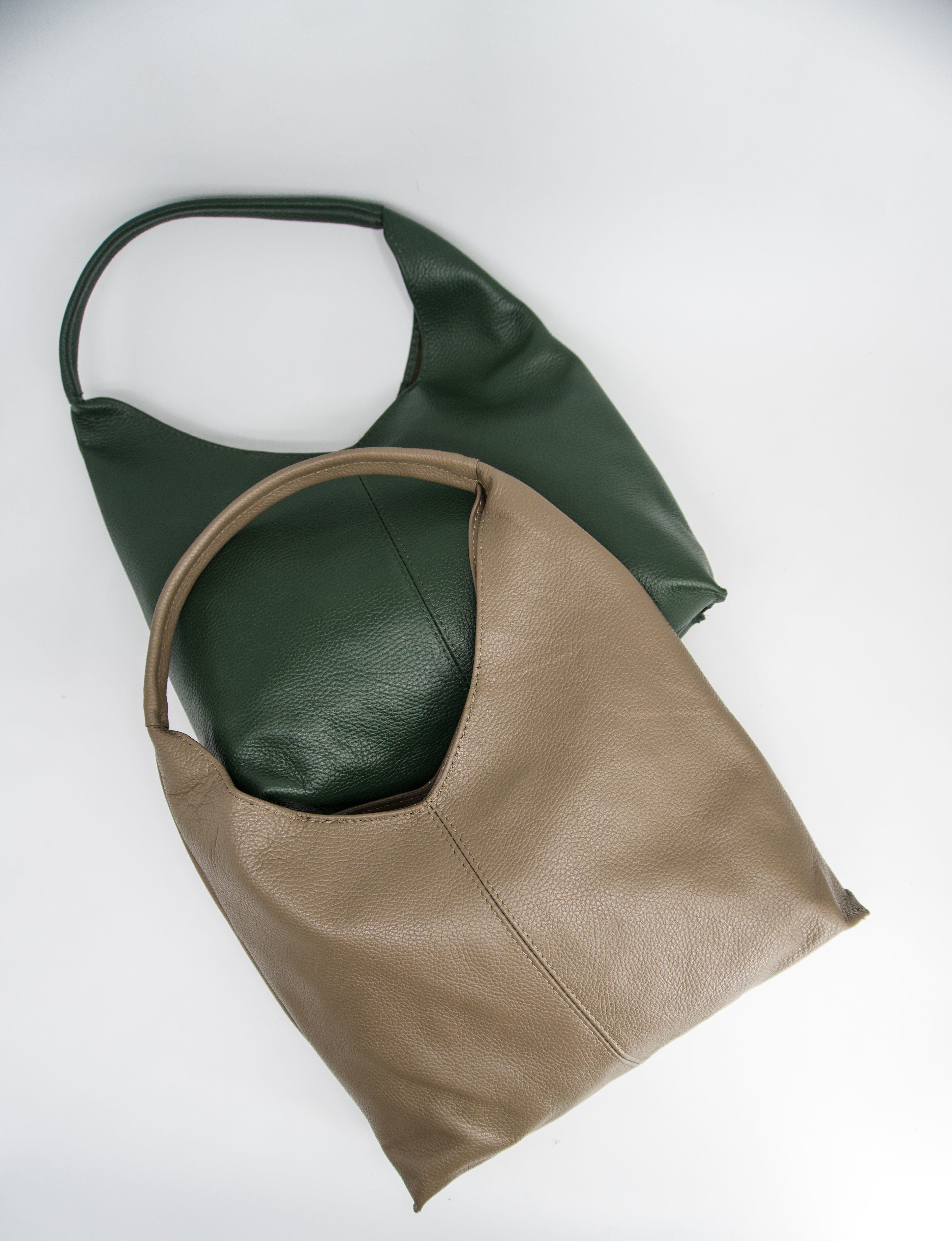Gaia Hobo Slouch Italian Leather Tote Bag