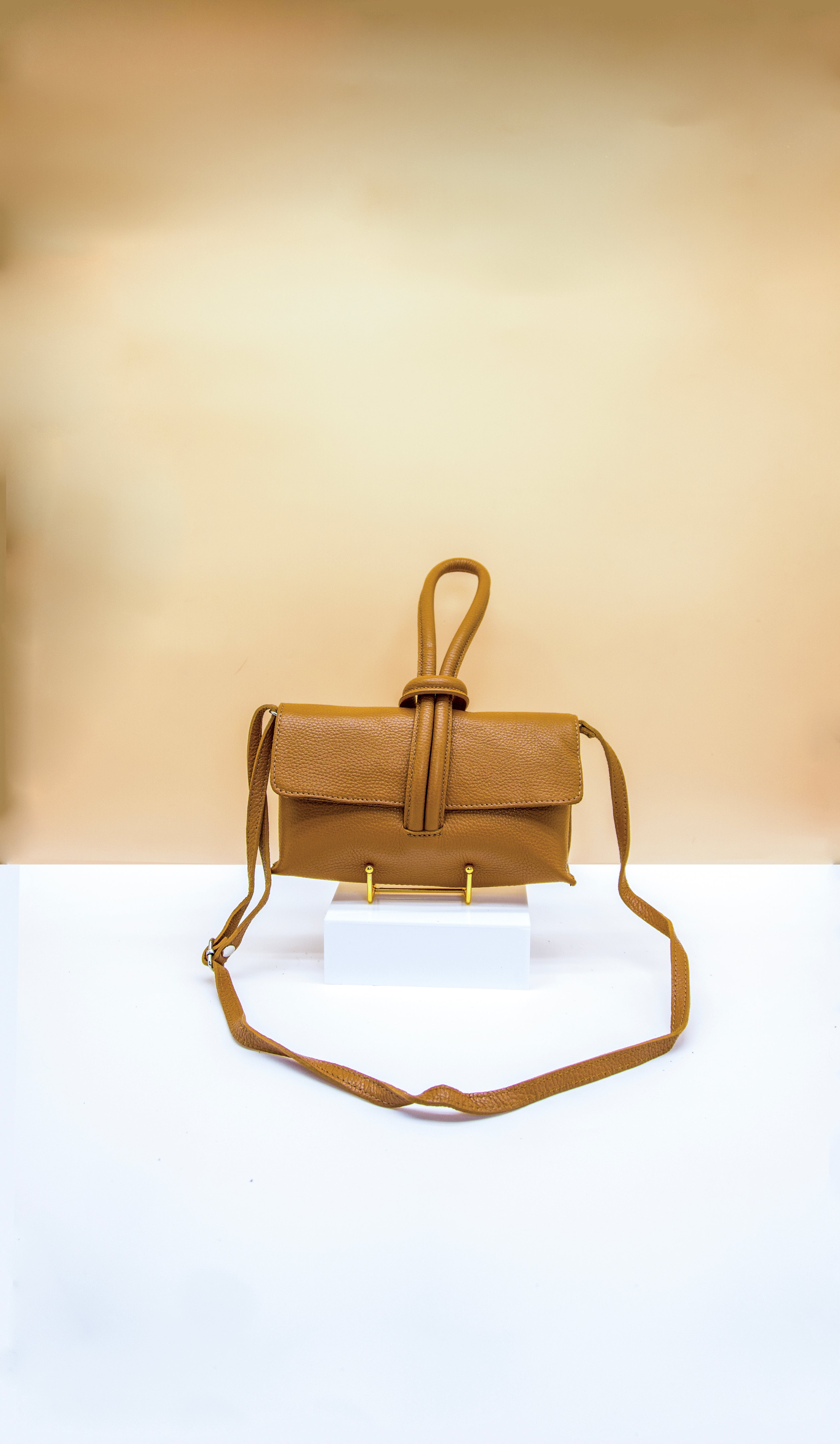 Giselle Top Handle Leather Clutch