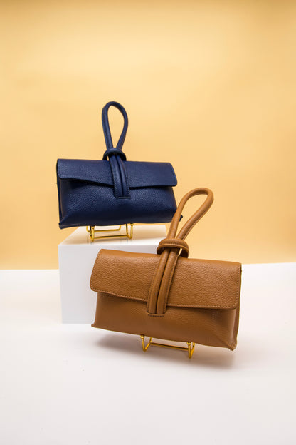Giselle Top Handle Leather Clutch