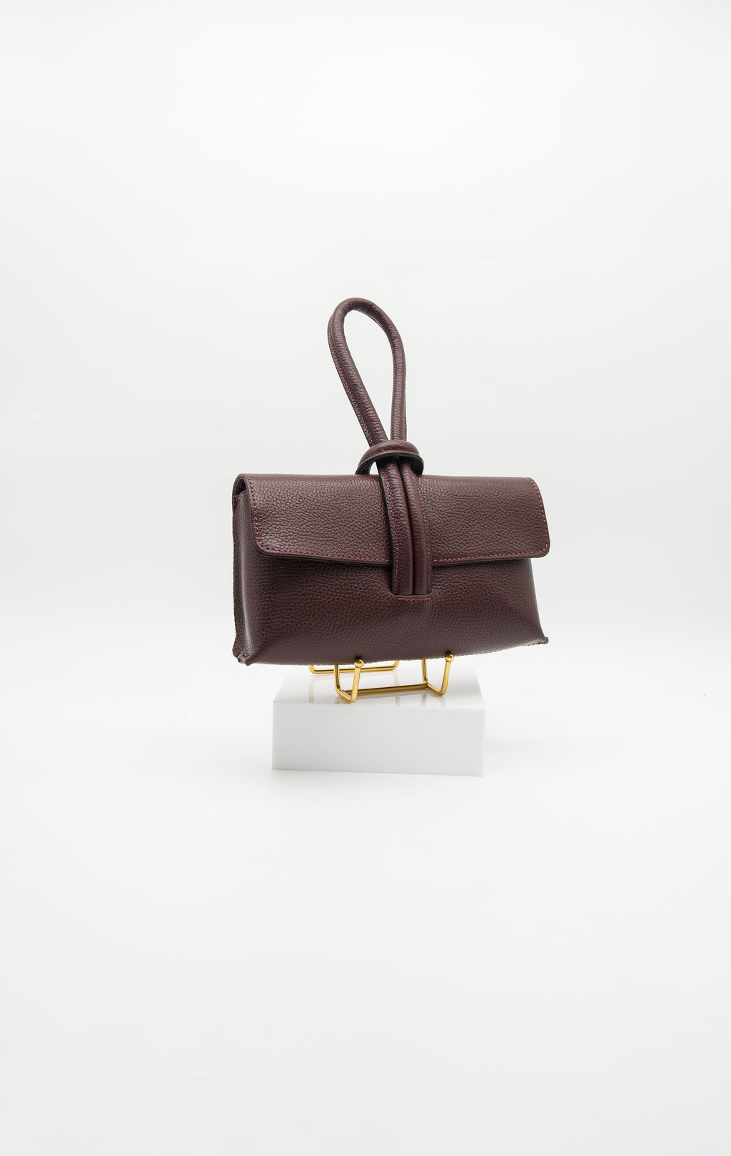 Giselle Top Handle Leather Clutch