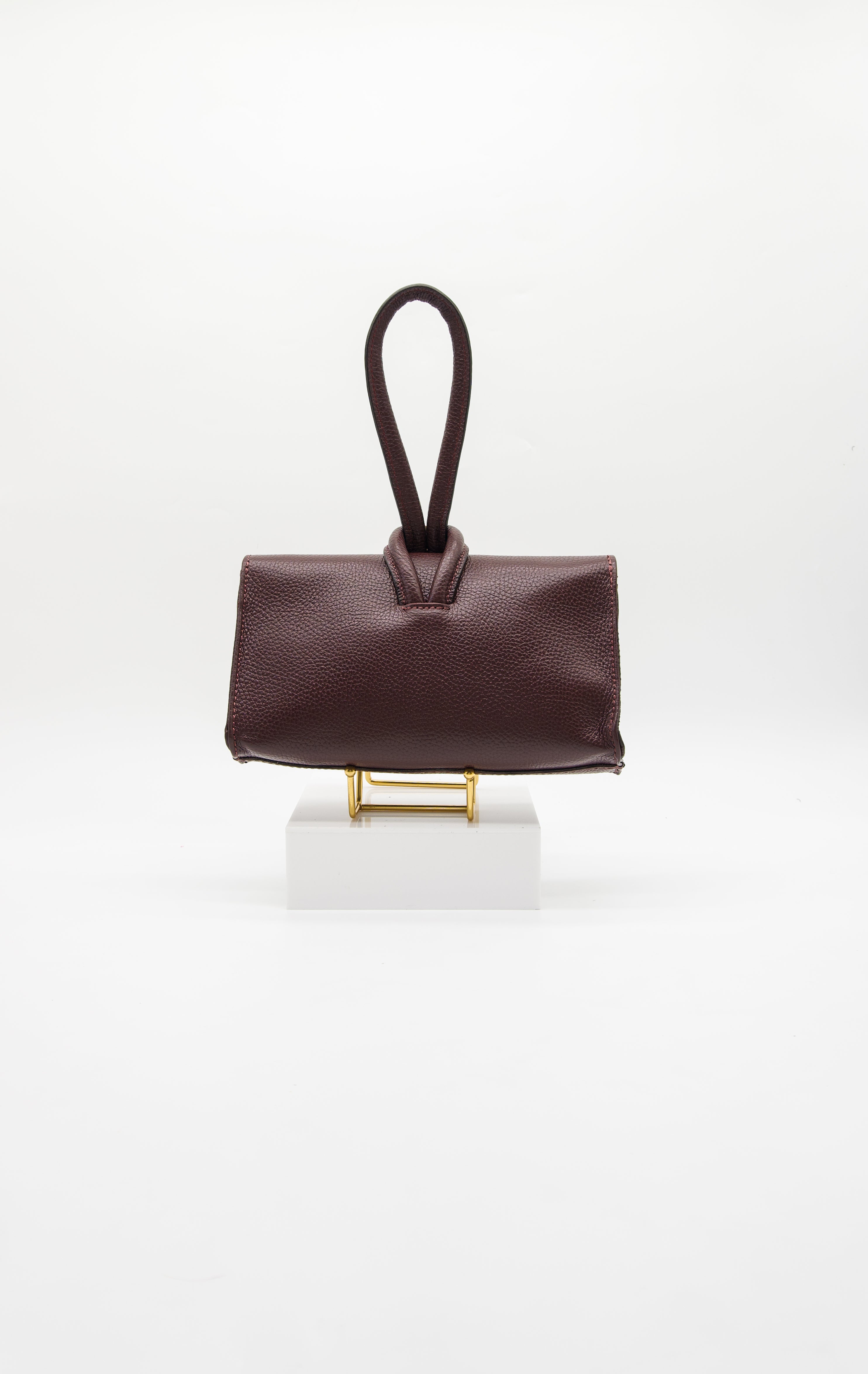 Giselle Top Handle Leather Clutch