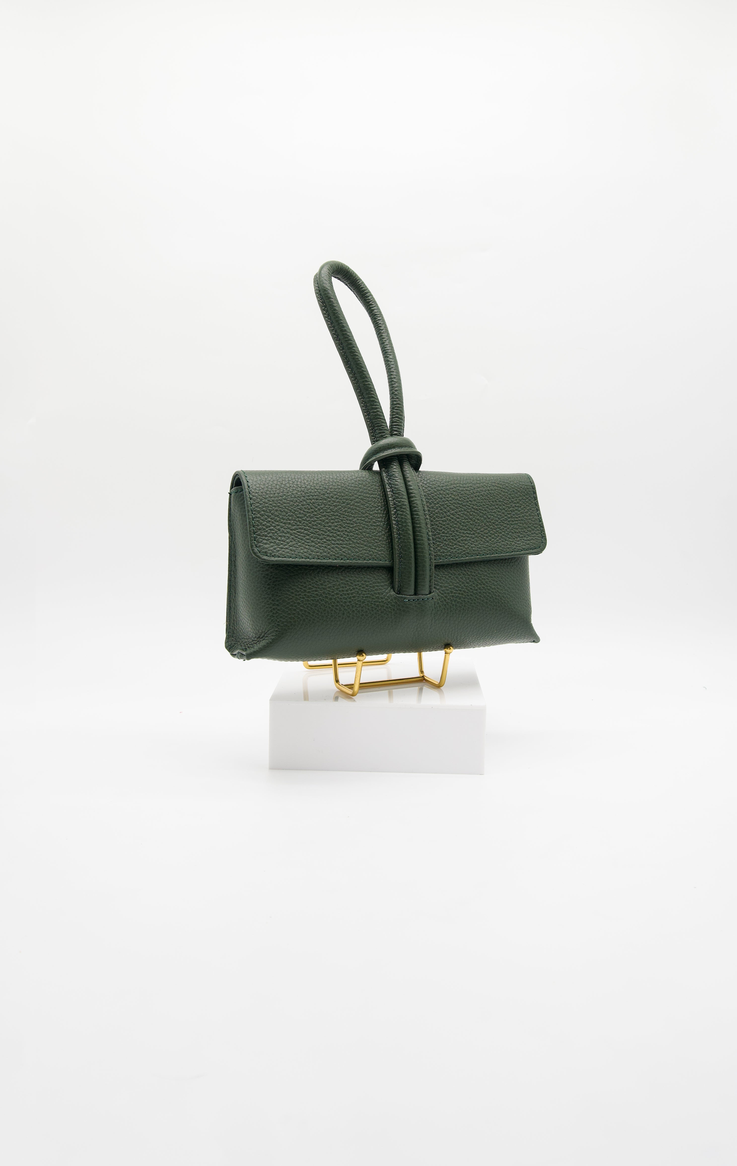 Giselle Top Handle Leather Clutch