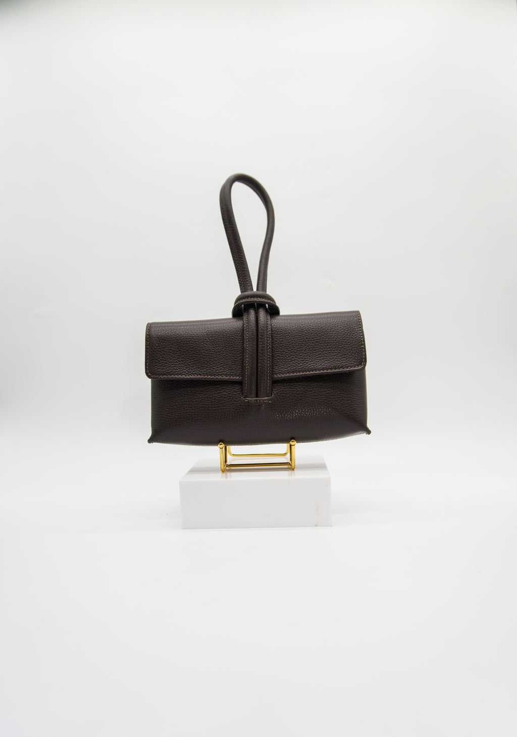 Giselle Top Handle Leather Clutch