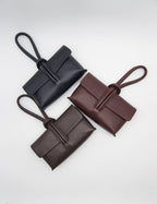 Giselle Top Handle Leather Clutch
