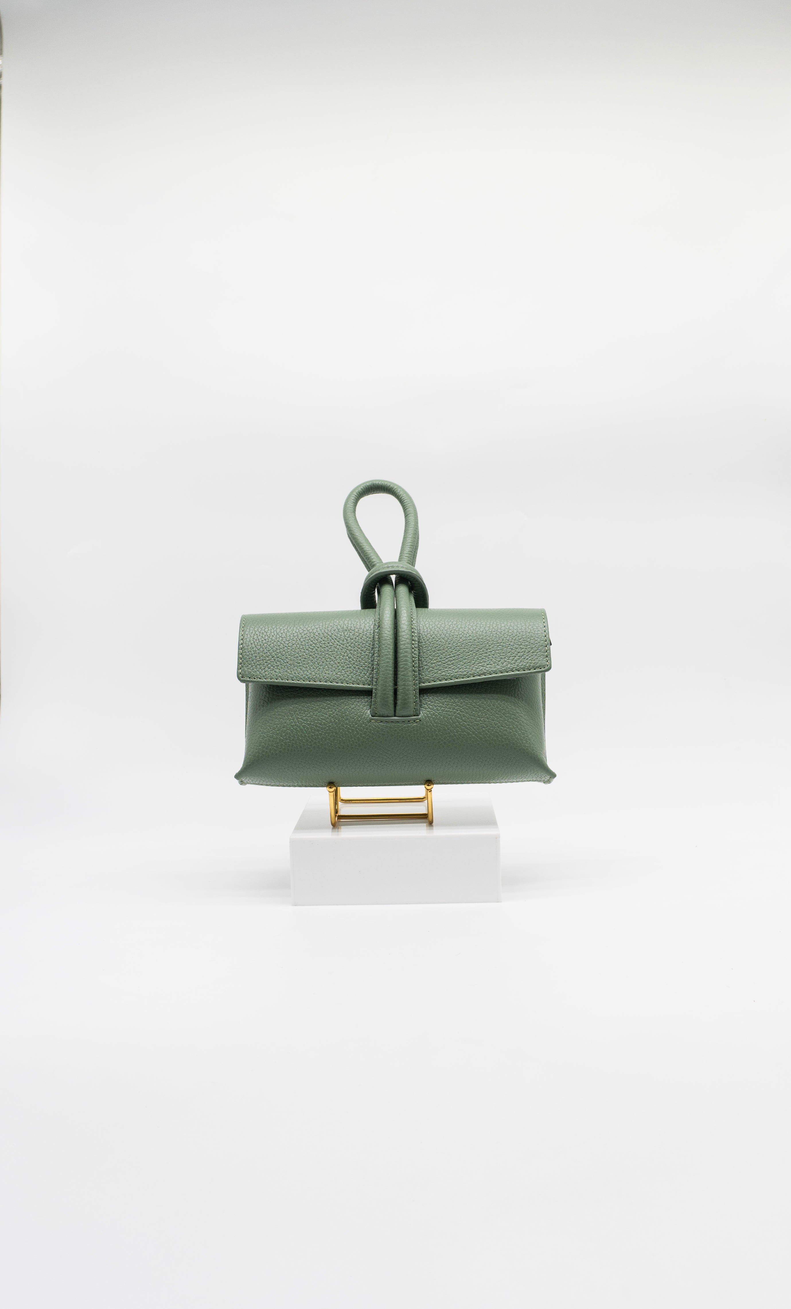 Giselle Top Handle Leather Clutch