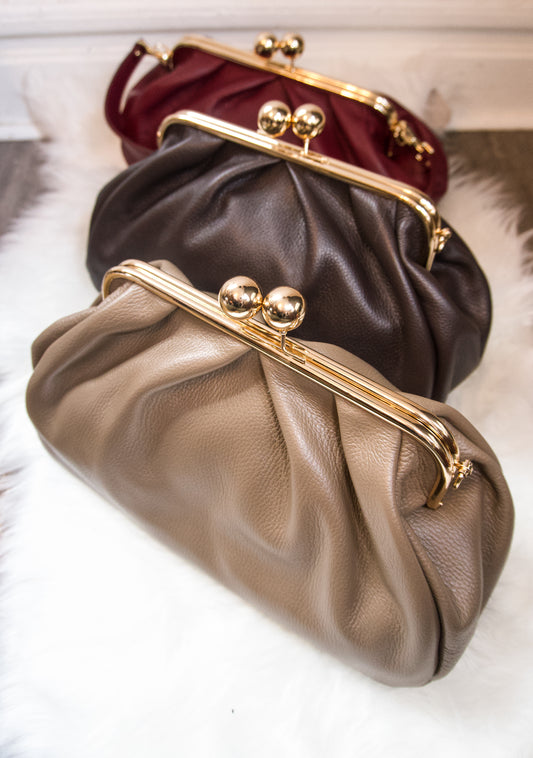 Carmella Oversized Kiss Lock Bag
