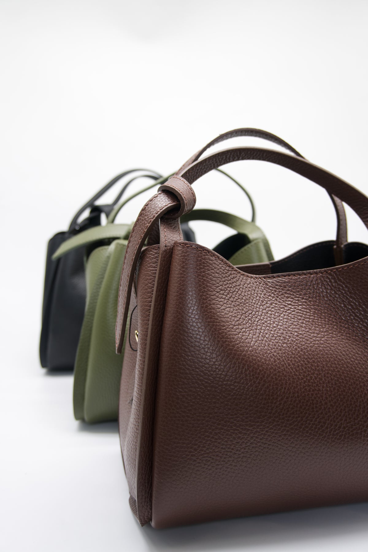 Ilaria Italian Leather Top Handle Tote