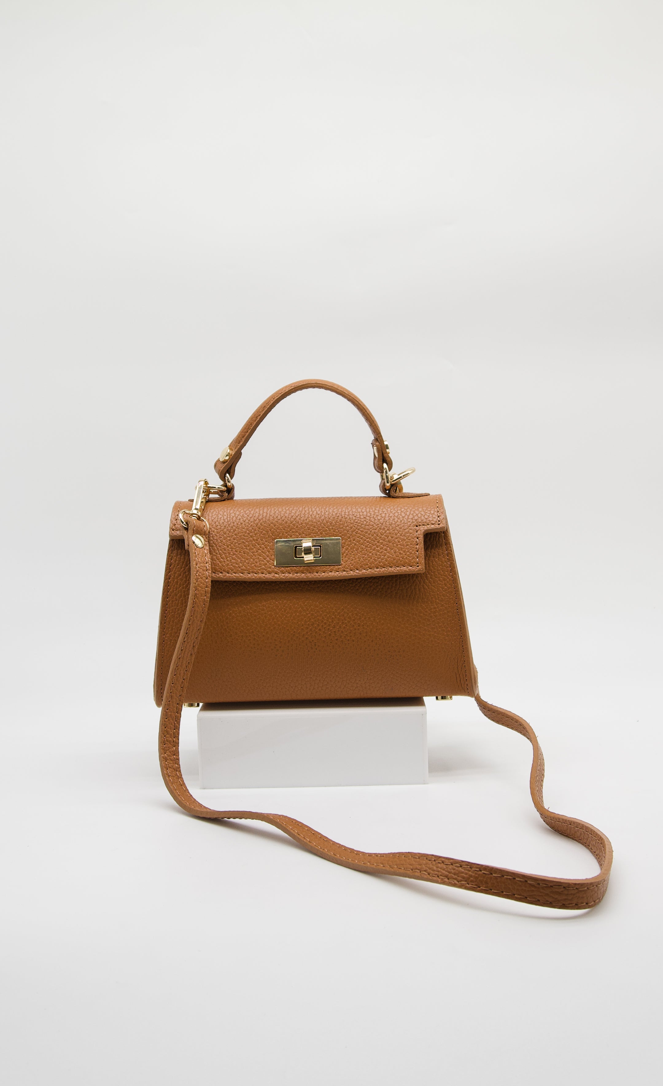 Martina Top Handle Turn Clasp Handbag