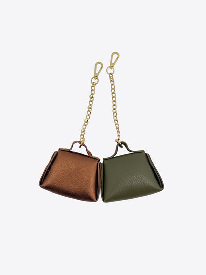 Mini Purse Wallet Keychain in Leather