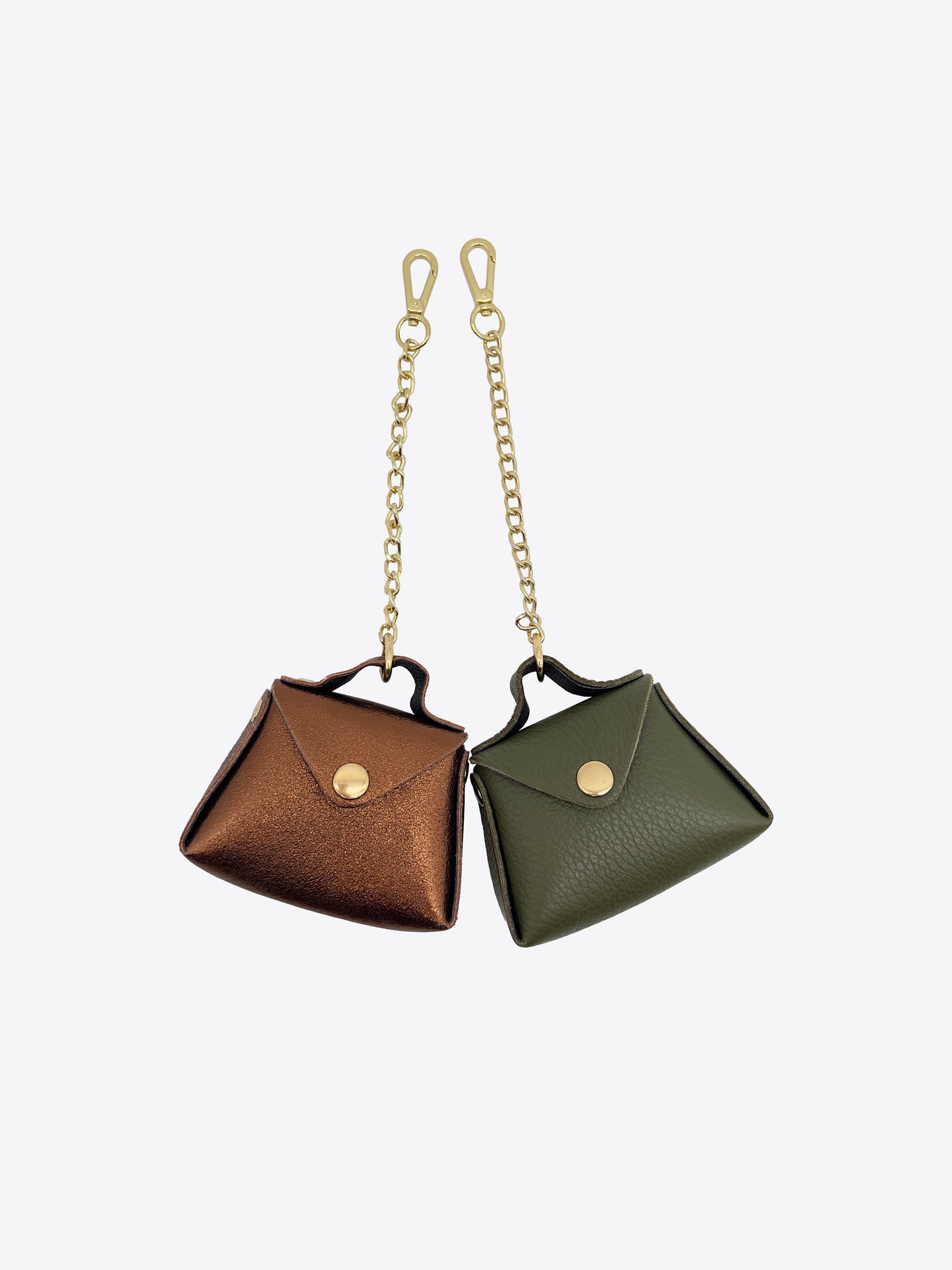Mini Purse Wallet Keychain in Leather