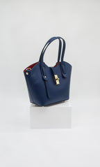 Bella Italian Leather Turn Clasp Bag