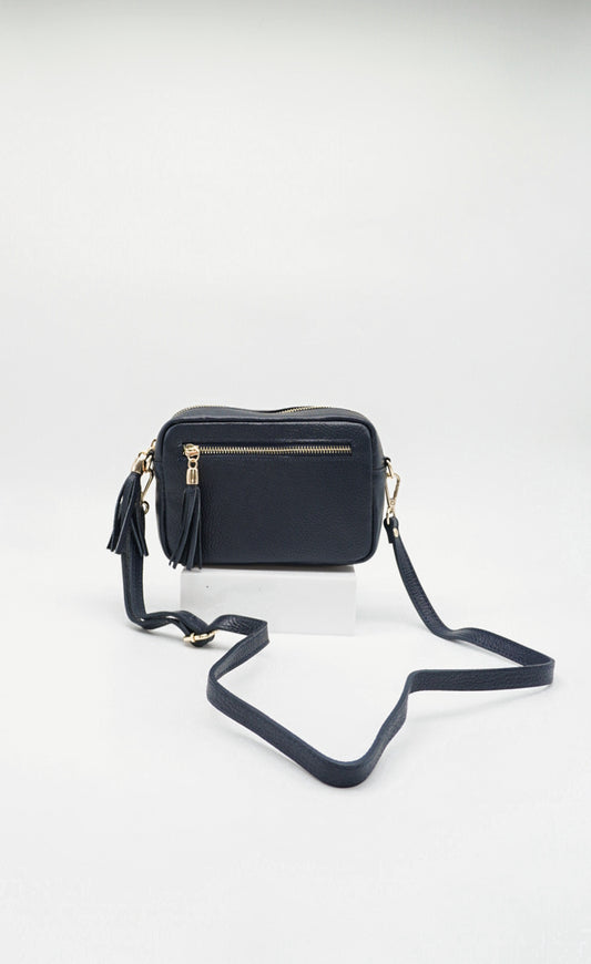 Petite Italian Leather Camera Bag