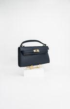 Viola Top Handle Turn Clasp Italian Leather Bag