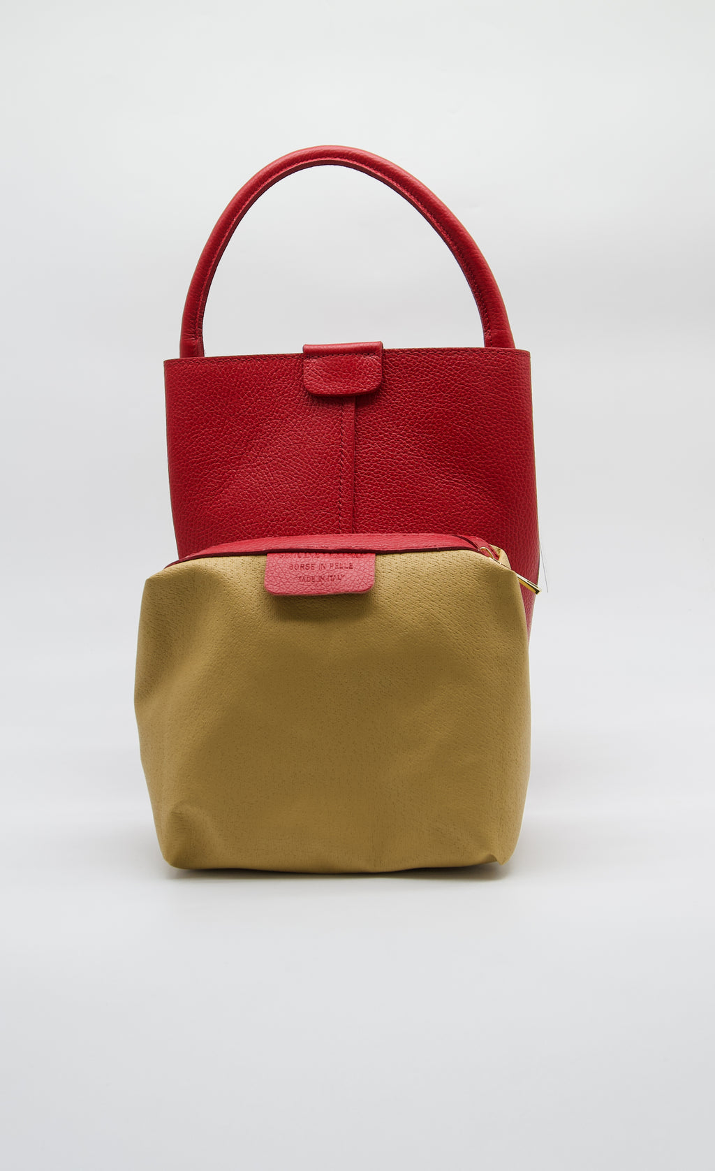 Paola Italian Leather Bucket Bag