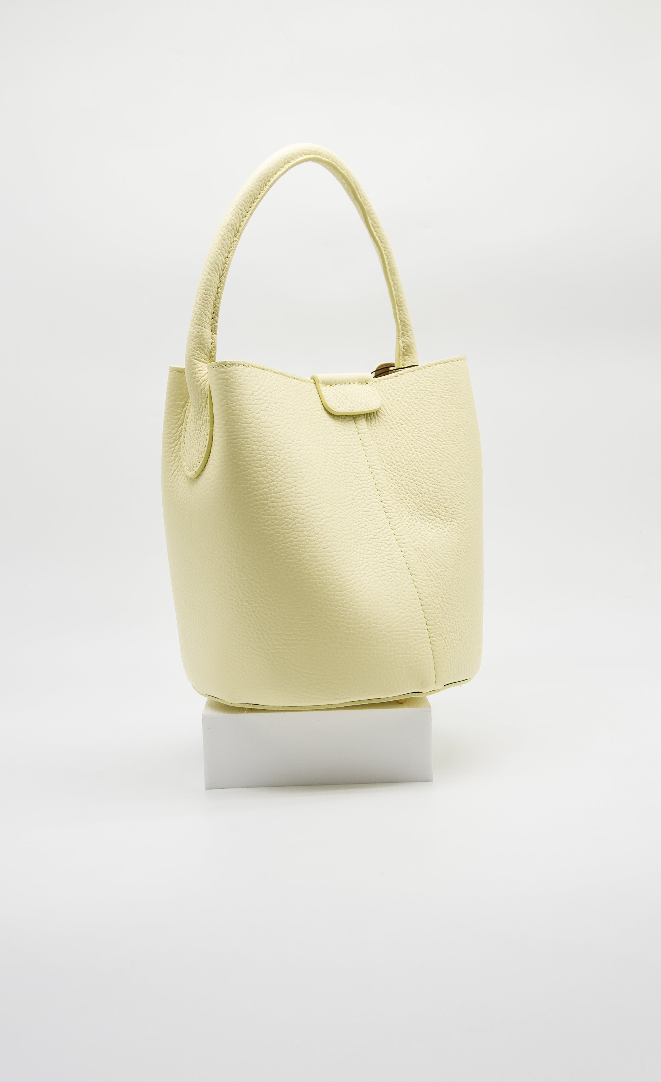 Paola Italian Leather Bucket Bag