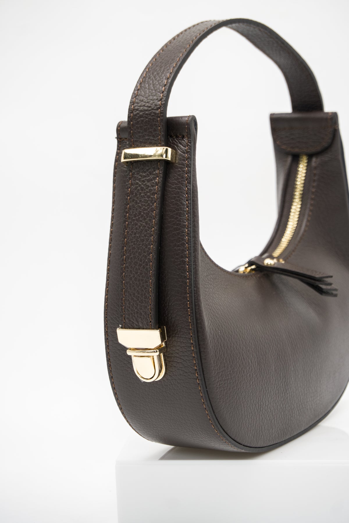 Pia Italian Leather Crescent Bag