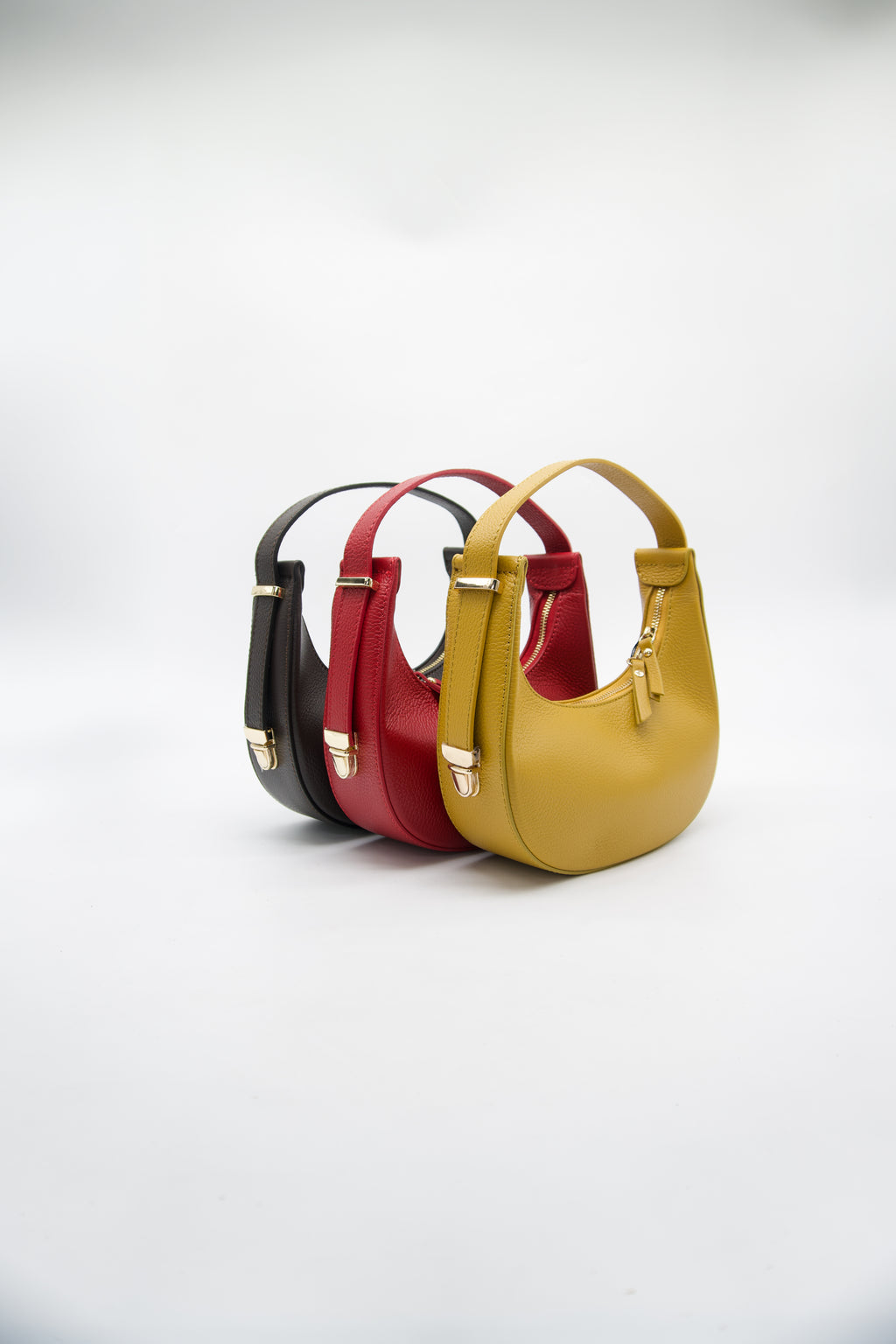 Pia Italian Leather Crescent Bag