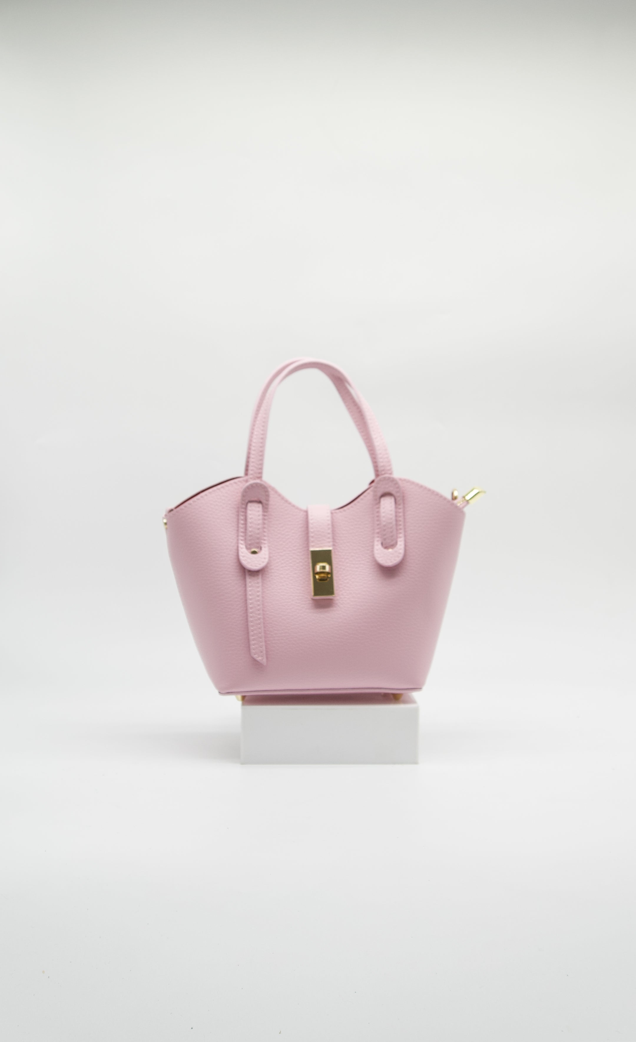 Bella Italian Leather Turn Clasp Bag