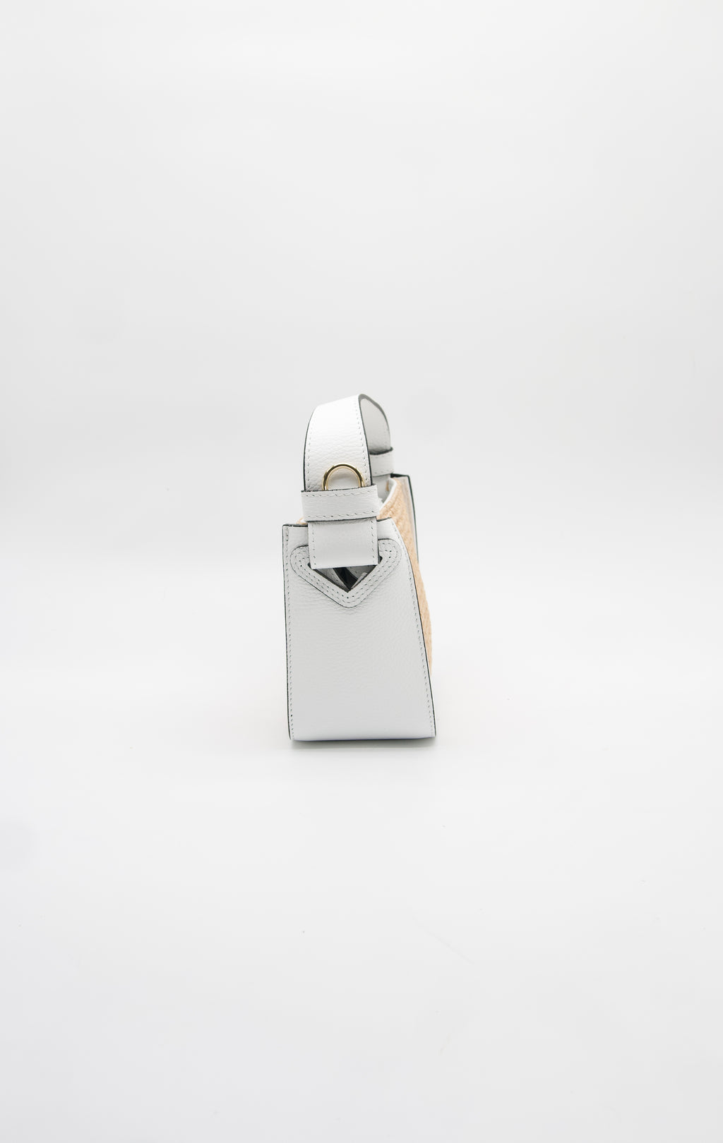 Francesca Raffia & Leather Top Handle Bag