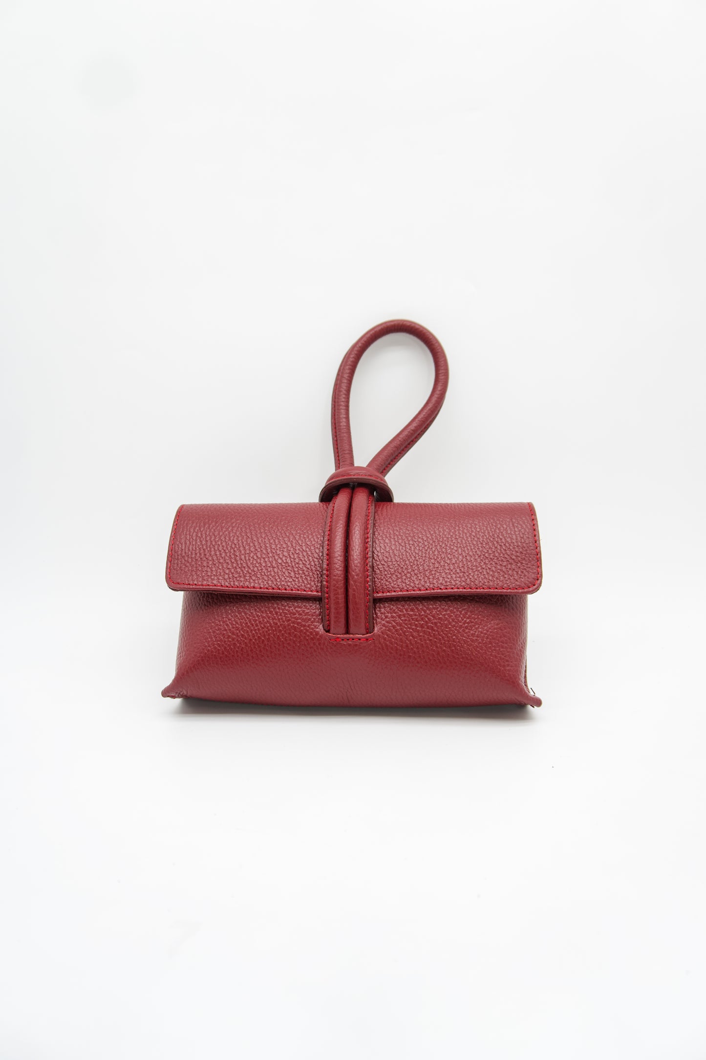 Giselle Top Handle Leather Clutch