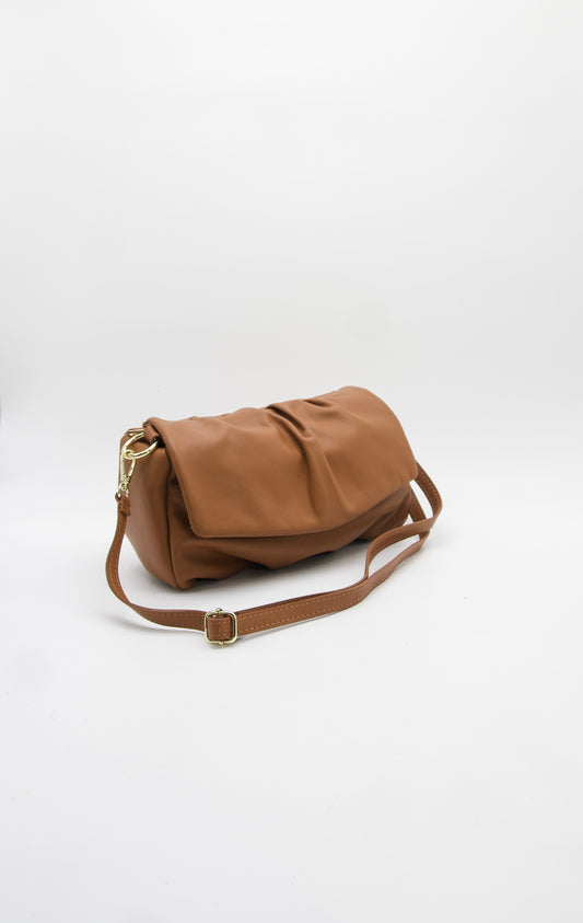 Amara Ruched Soft Leather Crossbody Bag