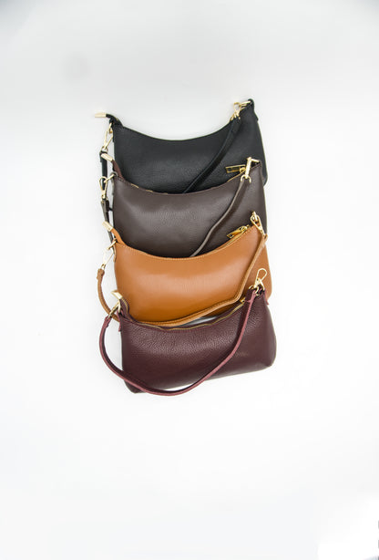 Lia Italian Leather Shoulder Bag