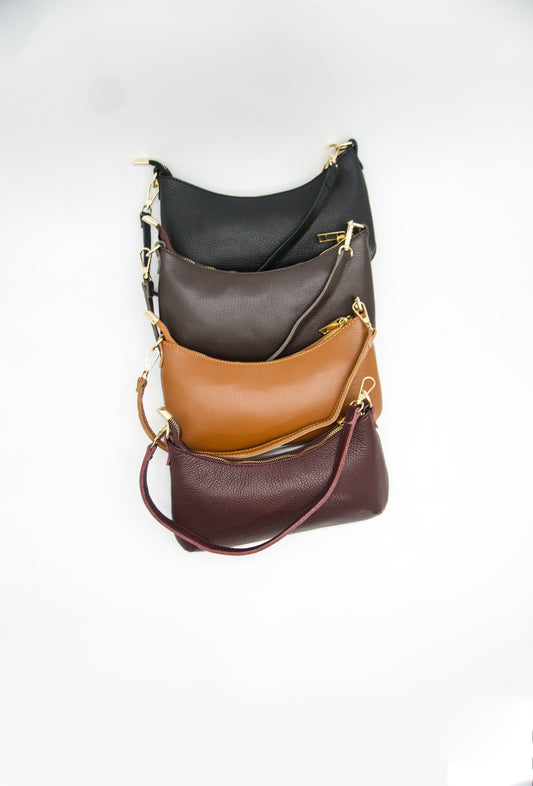 Lia Italian Leather Shoulder Bag