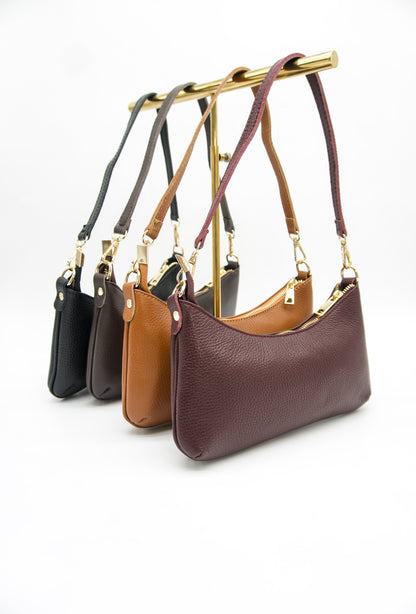Lia Italian Leather Shoulder Bag